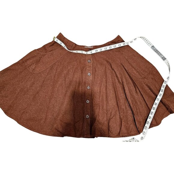 Brown Button-Front Skirt L/G By Boutique XXI - Picture 8 of 8
